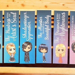ACOTAR Court of Dreams Chibis and Quotes Gradient Bookmarks