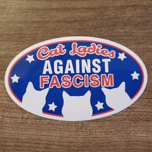 Sticker en vinyle Chats contre le fascisme