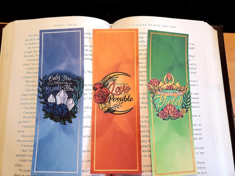 Sarah J Maas Quote Bookmarks Throne of Glass Crescent City - Etsy