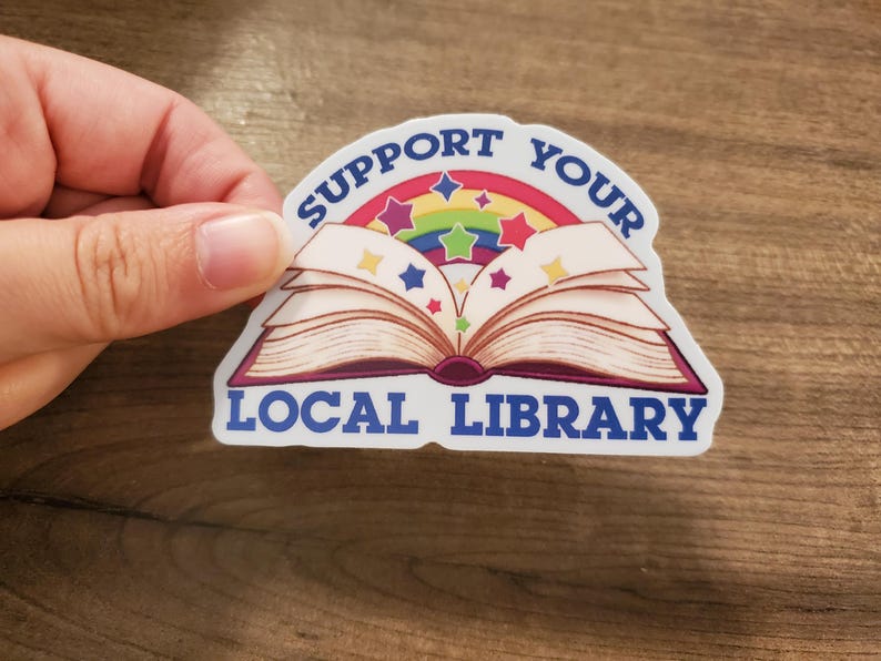 Support Public Libraries Vinyl Sticker | Book Readers Gift | Library ...
