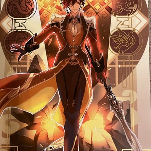 Zhongli Gold Foil Print