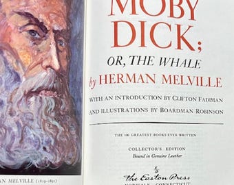 Near MINT 1977 1st Edition Easton Press- Leather Bound &quot;Moby Dick or The Whale&quot; by Herman Melville