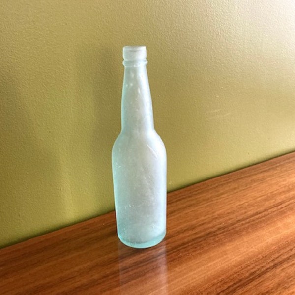 Antique Hand Blown A.B.G.M. Co. Adolphus Busch Glass Manufacturing Company Light Green Aqua Beer Bottle - Turn of the Century