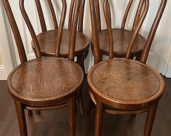 Custom Listing for Emma- Bentwood Oak Thonet Parlor Chairs, Great Northern Chair Co., Chicago, circa 1930's