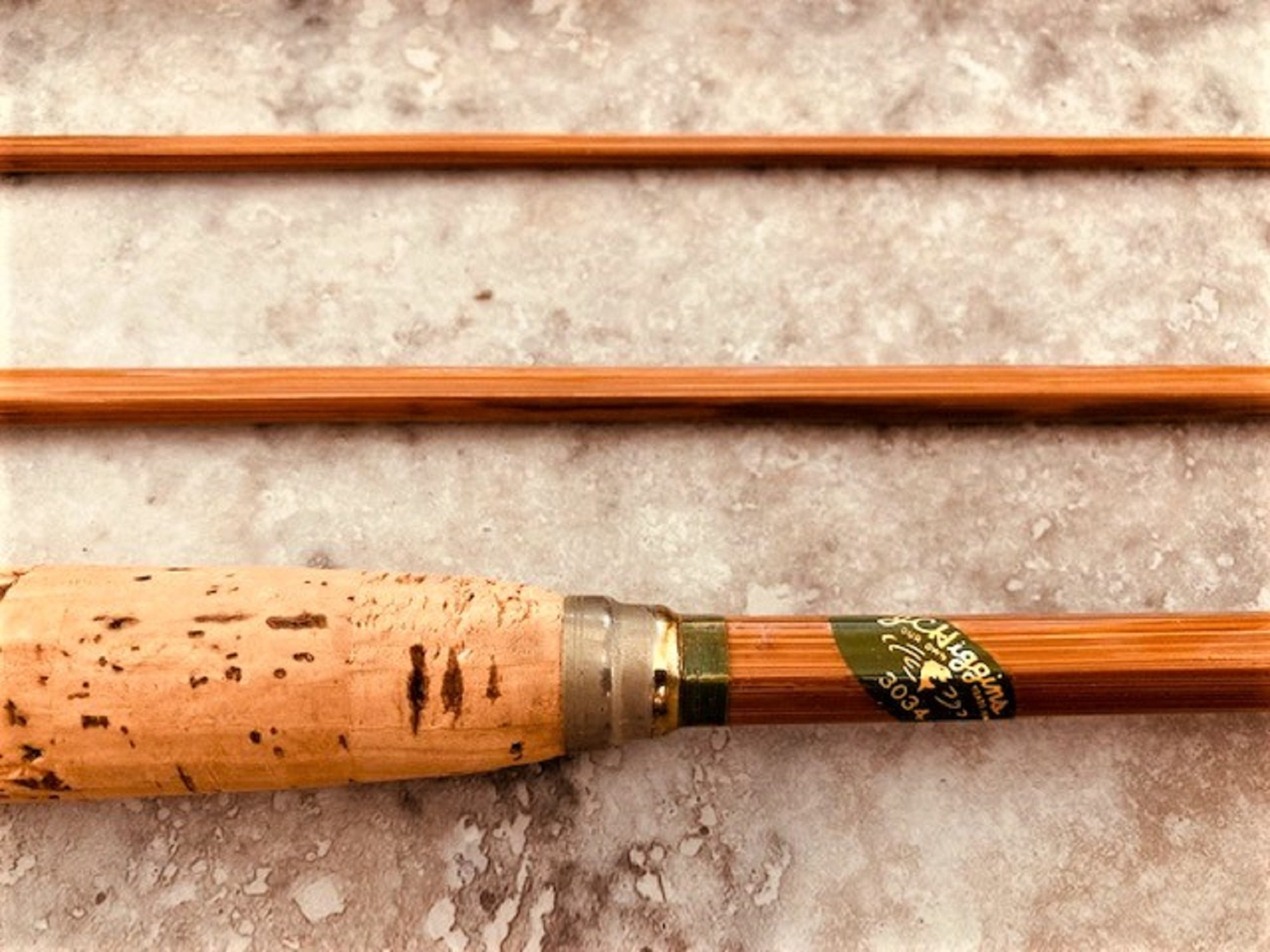 Vintage 1940's/50's JC Higgins Model 3034 9ft. Bamboo Fly Fishing Rod  W/case MINT 