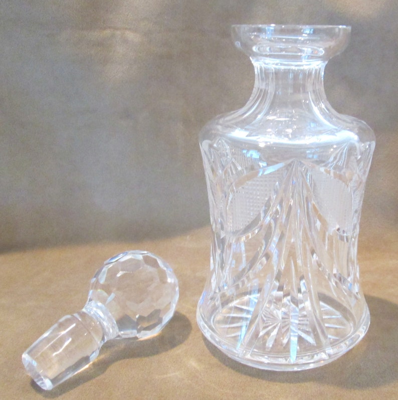 Vintage Lead Crystal Decanter Wine and Whiskey Decanter Etsy
