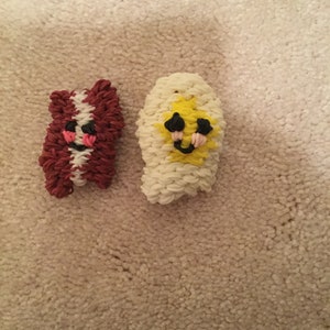 Rainbow loom eggs and bacon