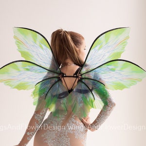 Butterfly green wings, forest fairy wings, fairy wings, wings Photo Prop, wedding wings, butterfly magical fairy wings, fantasy halloween