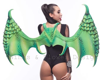 Green Dragon Wings Costume, Cosplay Photo Props, Festival Wear