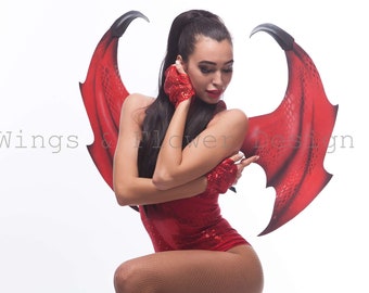 Red Dragon Wings, Adult Costume, Festival Wear