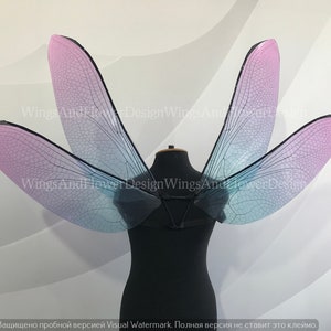 Dragonfly wings, butterfly blue purple wings, elf wings, fairy wings, wings Photo Prop, butterfly wings, fantasy halloween, magical fairy, image 1