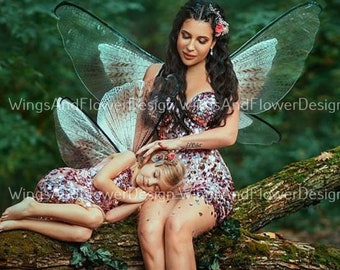 Transparent Fairy Wings Butterfly Elf Costume, Fantasy Halloween Renaissance Costume Festival Accessory