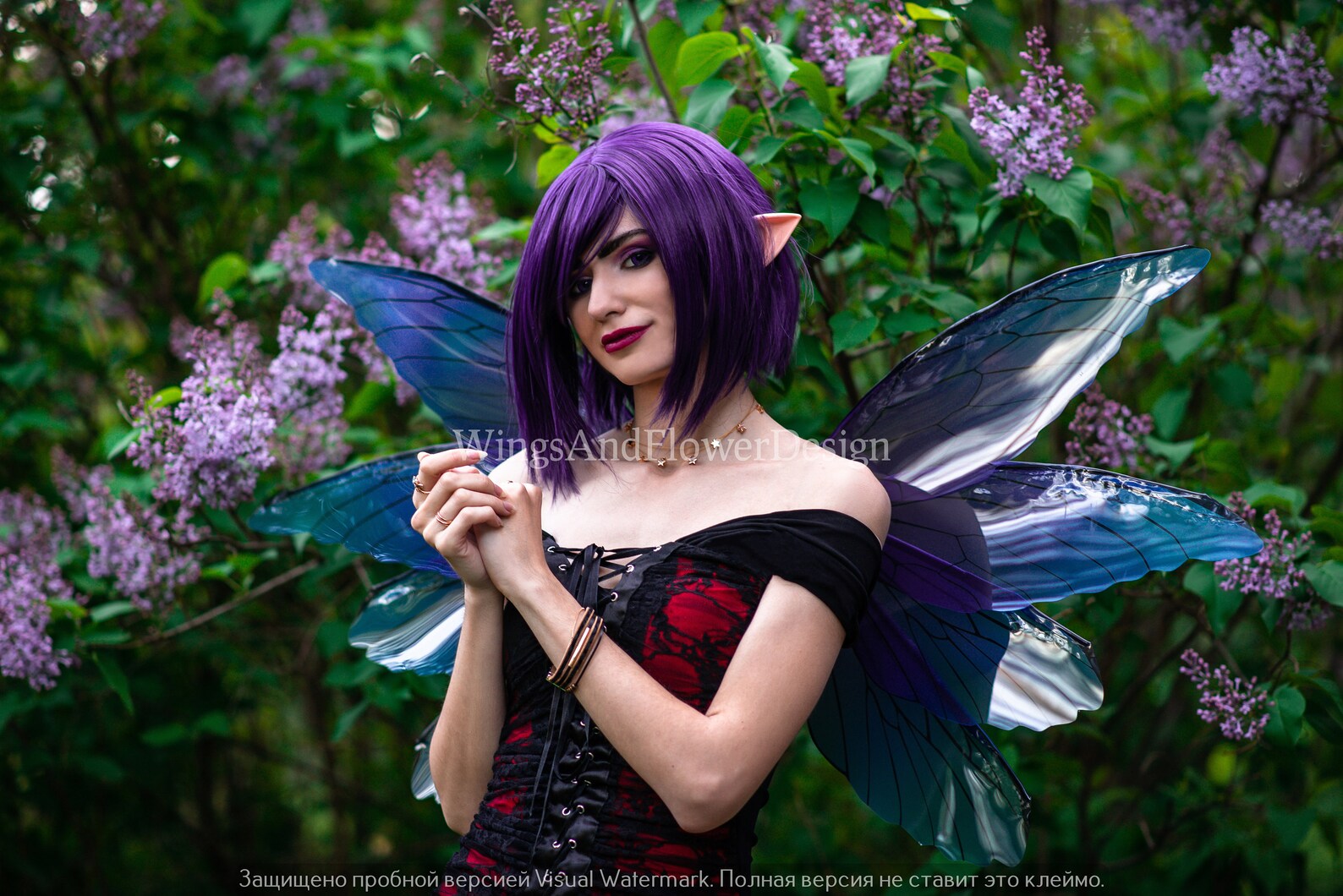 Butterfly blue purple wings elf wings fairy wings wings Etsy