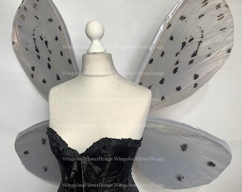 White Moth Fairy Wings: Halloween Costume Renfaire Cosplay