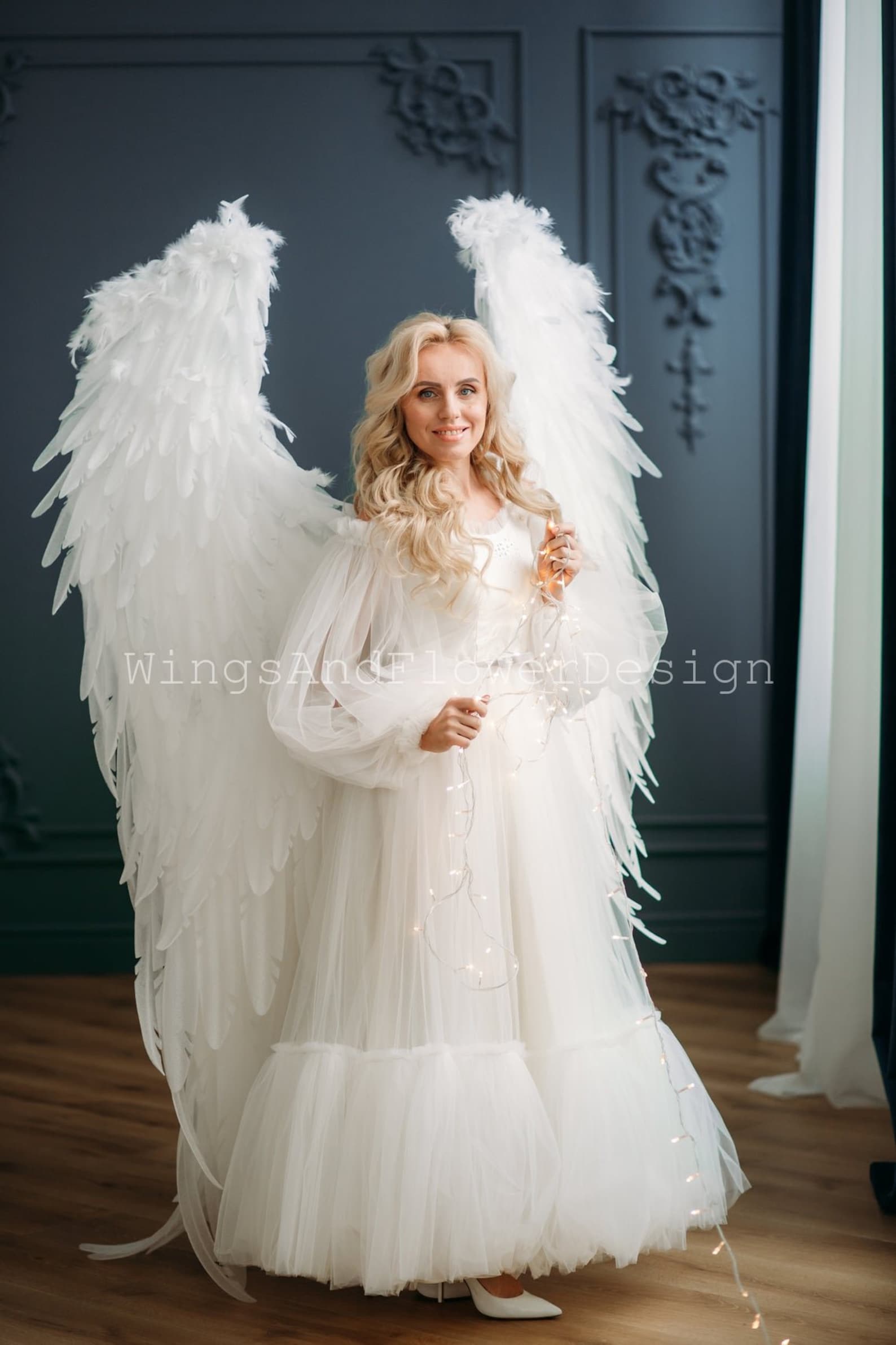 White angel wings angel wings wedding wings Victoria secret | Etsy