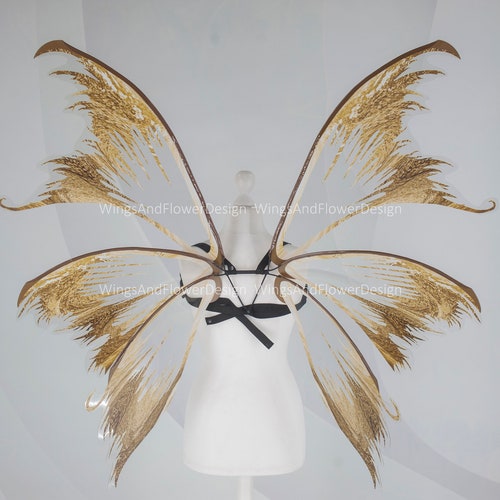 Gold yellow Swallowtail  butterfly wings, butterfly fairy wings, costume wings, Fairy wings, gold yellow Swallowtail, halloween