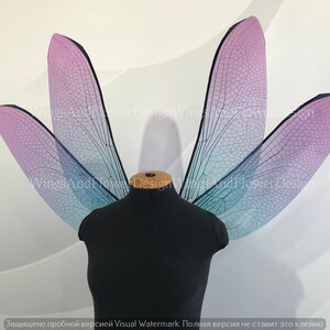 Dragonfly wings, butterfly blue purple wings, elf wings, fairy wings, wings Photo Prop, butterfly wings, fantasy halloween, magical fairy, image 4