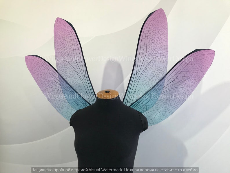Dragonfly wings, butterfly blue purple wings, elf wings, fairy wings, wings Photo Prop, butterfly wings, fantasy halloween, magical fairy, image 4