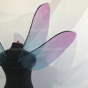 Dragonfly wings, butterfly blue purple wings, elf wings, fairy wings, wings Photo Prop, butterfly wings, fantasy halloween, magical fairy, image 9