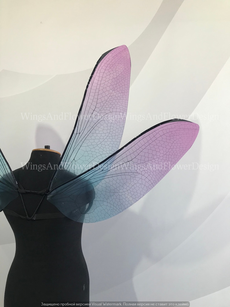 Dragonfly wings, butterfly blue purple wings, elf wings, fairy wings, wings Photo Prop, butterfly wings, fantasy halloween, magical fairy, image 9