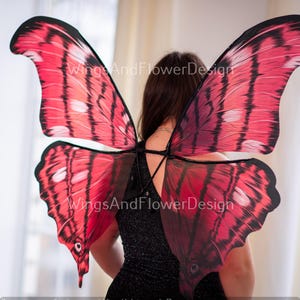 Red Swallowtail Butterfly Wings: Fairy Costume, Halloween Wings