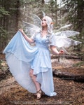 White transparent clear butterfly fairy wings, costume wings, dreamlike fairytale fairy wings, white Swallowtail, Blue wings, halloween