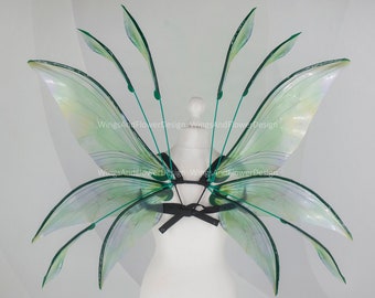 Butterfly green wings, forest fairy wings, fairy wings, wings Photo Prop, wedding wings, butterfly magical fairy wings, fantasy halloween