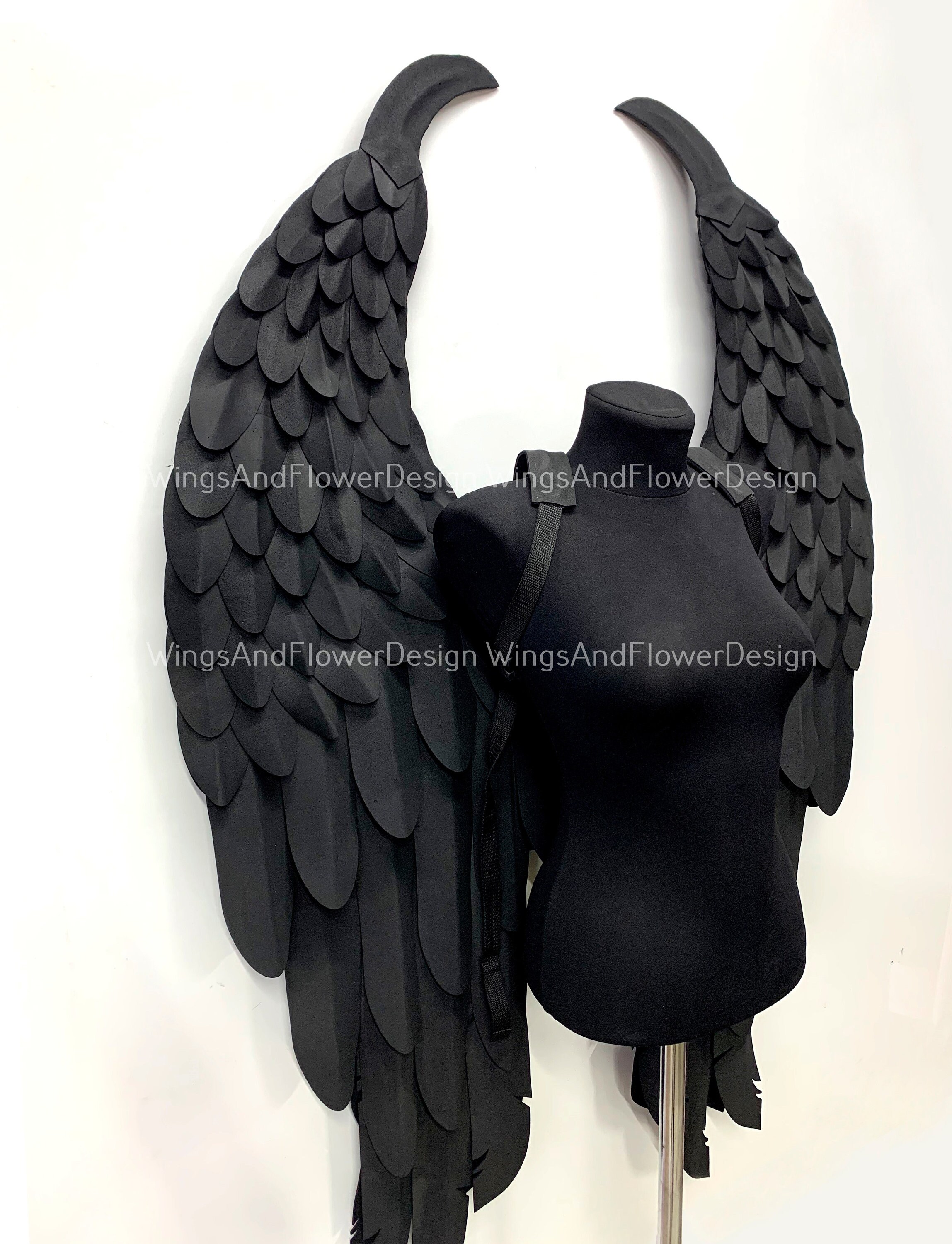 Black Small Angel Wings Carnival Costume, Maleficent Wings