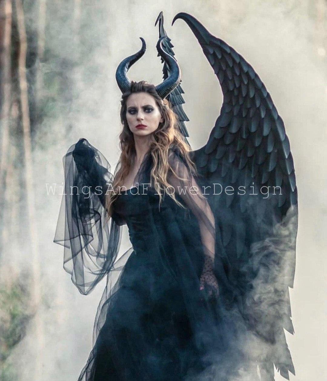Black Angel Wings Carnival Costume, Maleficent Wings, Wings Photo Prop,  Halloween Costumes, Christmas Wings, Maleficent Dress 