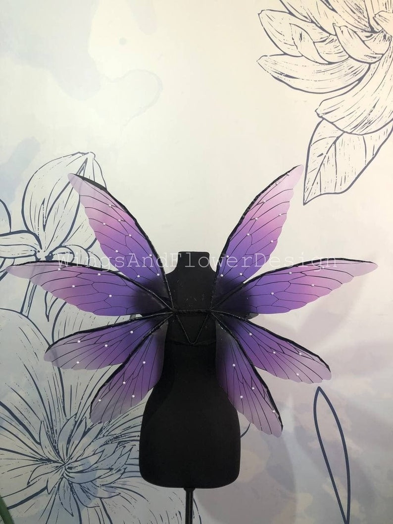 Purple Fairy Wings: Butterfly Elf Costume Wings, Photo Prop