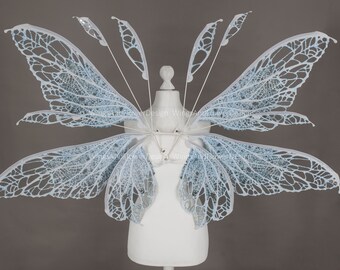 White butterfly wings, butterfly fairy wings, costume wings, Fairy wings, Blue Swallowtail, Blue wings, halloween