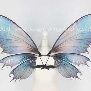 Blue Pink Swallowtail Butterfly Wings: Fairy Costume Wings