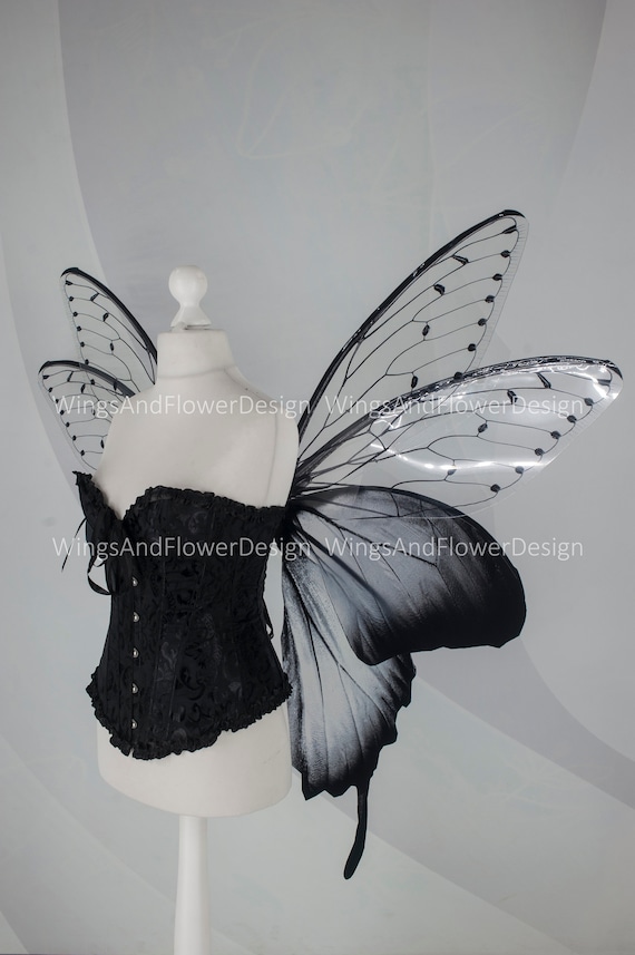 Large Black Butterfly Wings: Adult Fairy Photo Prop Fairy Dress - Etsy
