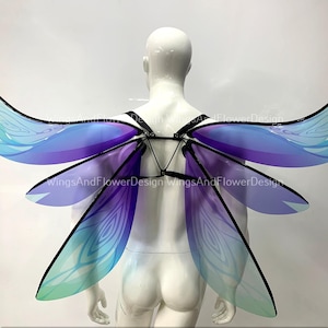 Blue Butterfly Wings: Dragonfly Fairy Costume, Photo Prop