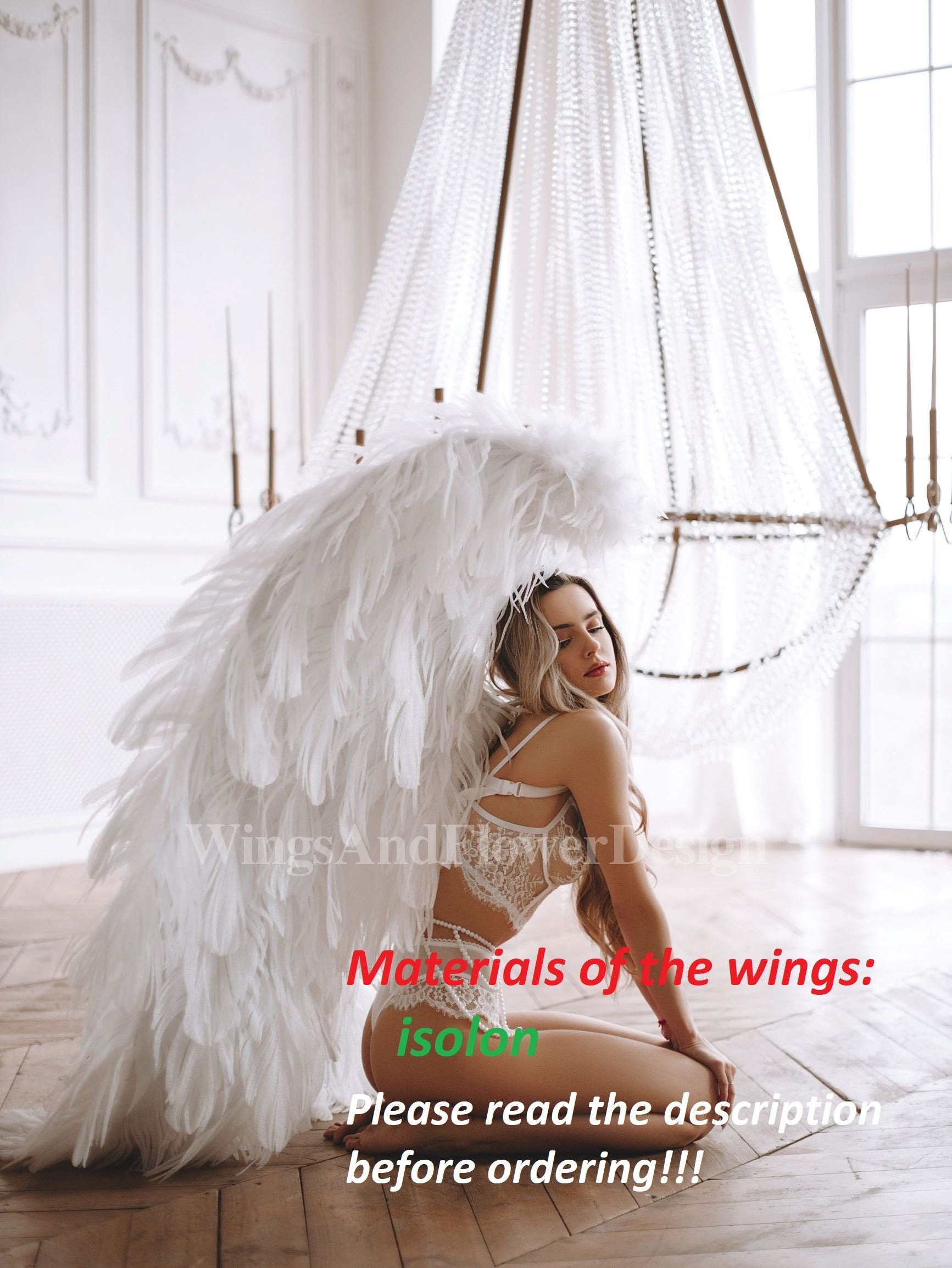 White Angel Wings: Cosplay Wedding Wings with Feathers