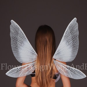 White butterfly wings, butterfly fairy wings, costume wings, Fairy wings, Blue Swallowtail, Blue wings, halloween