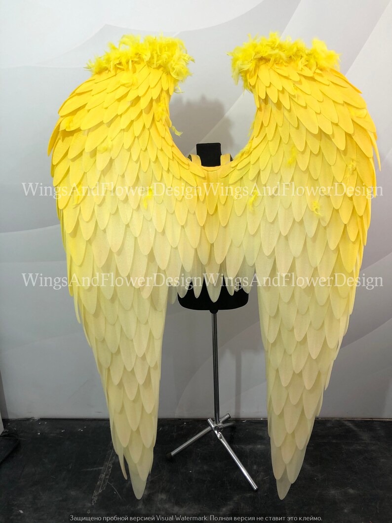 Phoenix Wings Yellow Wings Fiery Wings Phoenix Costume Etsy