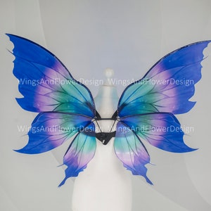Butterfly Fairy Wings: Purple, Pink & Green Photo Prop