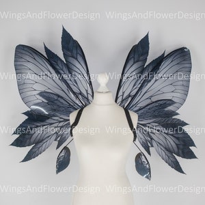 Butterfly black forest fairy leaves wings, fairy wings, wings Photo Prop, wedding wings, butterfly magical fairy wings, fantasy halloween