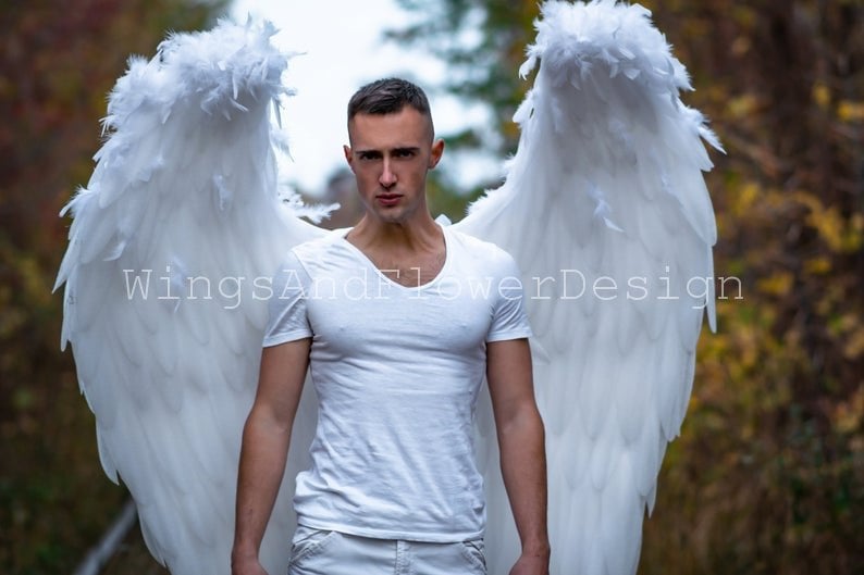 White angel wings, angel wings, wedding wings,  giant sexy wings, wings cosplay, Christmas angel, Lucifer wings 