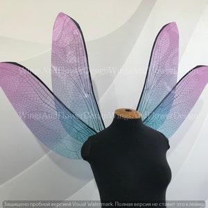 Dragonfly wings, butterfly blue purple wings, elf wings, fairy wings, wings Photo Prop, butterfly wings, fantasy halloween, magical fairy, image 3