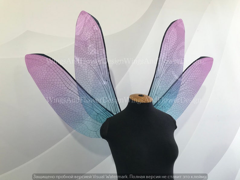 Dragonfly wings, butterfly blue purple wings, elf wings, fairy wings, wings Photo Prop, butterfly wings, fantasy halloween, magical fairy, image 3