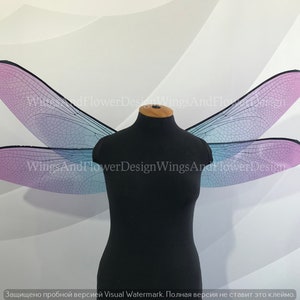 Dragonfly wings, butterfly blue purple wings, elf wings, fairy wings, wings Photo Prop, butterfly wings, fantasy halloween, magical fairy, image 7