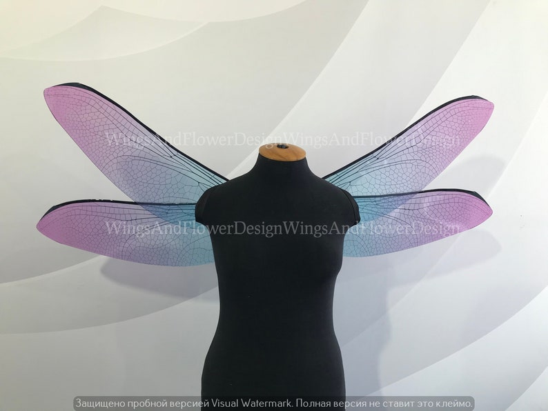 Dragonfly wings, butterfly blue purple wings, elf wings, fairy wings, wings Photo Prop, butterfly wings, fantasy halloween, magical fairy, image 7