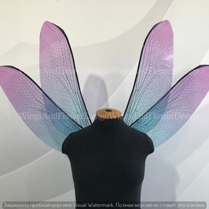 Dragonfly wings, butterfly blue purple wings, elf wings, fairy wings, wings Photo Prop, butterfly wings, fantasy halloween, magical fairy, image 2