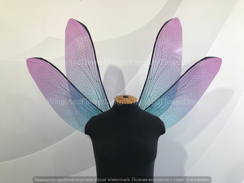 Dragonfly wings, butterfly blue purple wings, elf wings, fairy wings, wings Photo Prop, butterfly wings, fantasy halloween, magical fairy, image 2