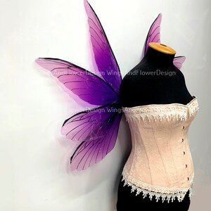 Purple Fairy Wings Under the Corset, Butterfly Wings, Elf Wings, Wings ...