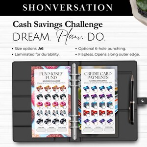 Essentials Savings Challenge Envelopes, Laminated Sinking Funds Tracker, A6 Cash Stuffing, Utilities Budget, Emergency Fund, Fun Money