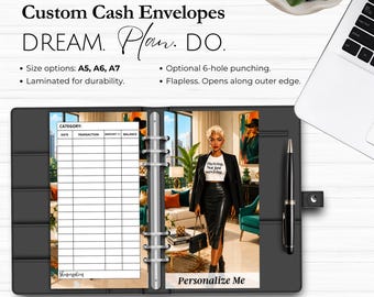 Motivation Quote Custom Budget Envelopes, Sinking Funds, Cash Stuffing