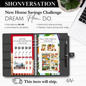 Home Savings Challenge Envelopes, Budget Cash Envelopes